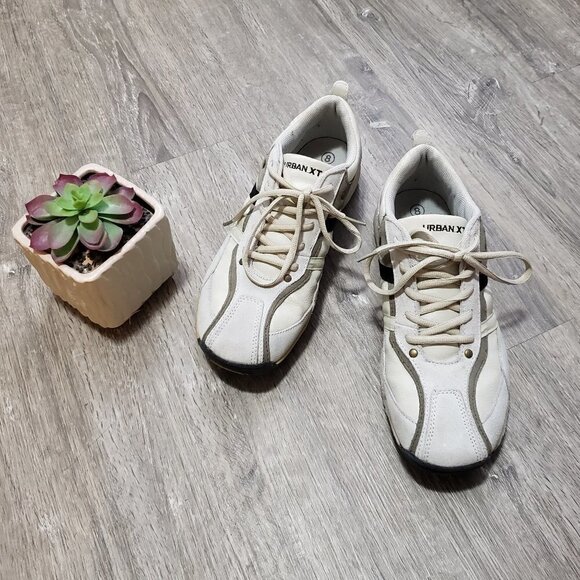 Urban XT * Men's White Leather Sneakers * Sz 8 - Picture 1 of 8